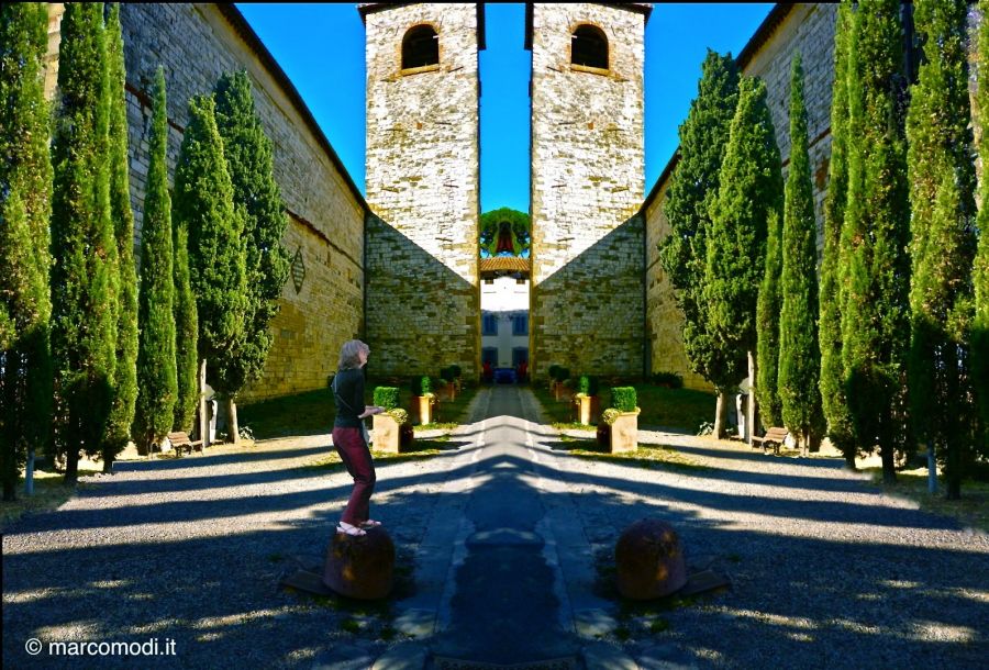 Vista ovest Pieve di Sant'Agata Mugello