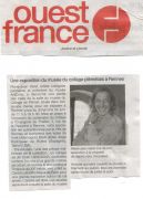 articolo di stampa su expo collages Rennes